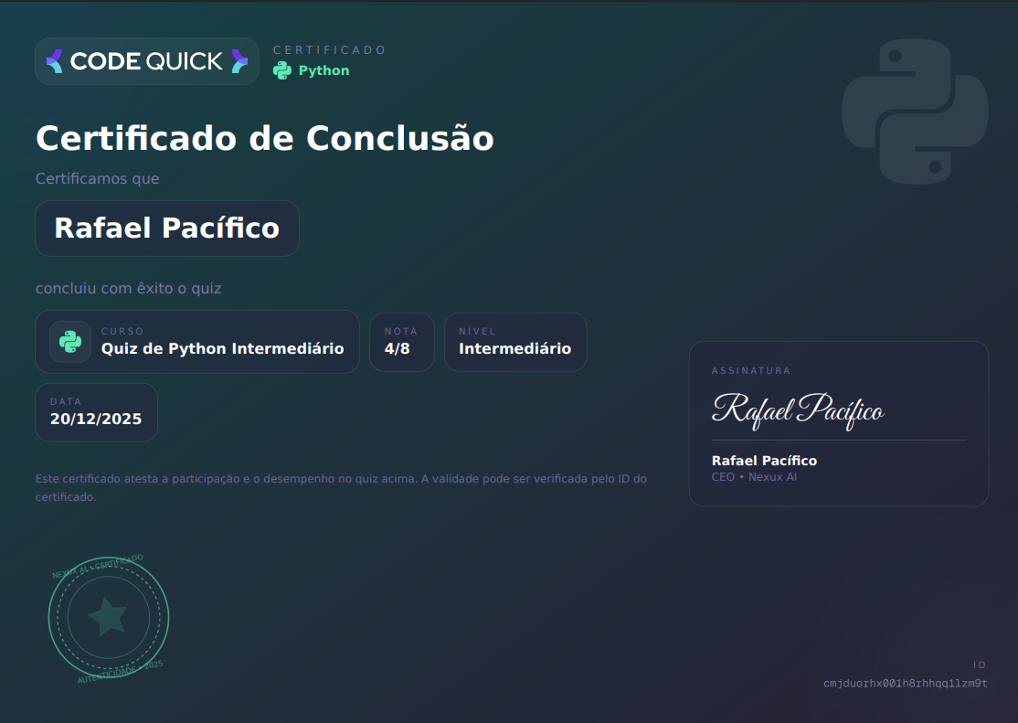 Certificado Python